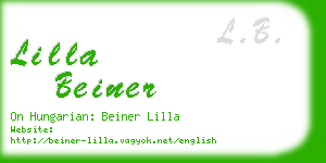 lilla beiner business card